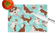 Load image into Gallery viewer, Red Siberian Husky Glass Cutting Boards – Durable, Decorative Kitchen Art Large