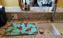 Load image into Gallery viewer, Red Doberman Pinscher Dish Drying Mat – Absorbent, Artistic Kitchen Essentials