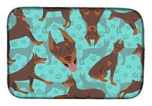 Load image into Gallery viewer, Red Doberman Pinscher Dish Drying Mat – Absorbent, Artistic Kitchen Essentials