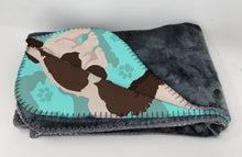 Load image into Gallery viewer, Liver English Springer Spaniel Soft Travel Blanket with Bag
