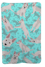 Load image into Gallery viewer, White German Shepherd Soft Travel Blanket with Bag