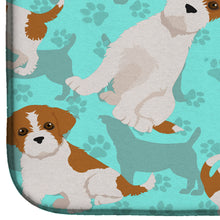 Load image into Gallery viewer, Red and White Jack Russell Terrier Dish Drying Mat – Absorbent, Artistic Kitchen Essentials