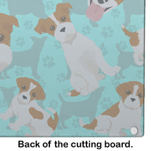 Load image into Gallery viewer, Red and White Jack Russell Terrier Glass Cutting Boards – Durable, Decorative Kitchen Art Large
