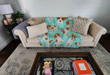 Load image into Gallery viewer, Red and White Jack Russell Terrier Quilted Blanket 50x60