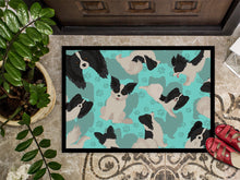 Load image into Gallery viewer, Black and Whtie Papillon Doormat - 24x36 Decorative Floor Mat – Indoor/Outdoor Rug with Artistic Flair