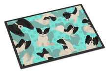 Load image into Gallery viewer, Black and Whtie Papillon Doormat - 24x36 Decorative Floor Mat – Indoor/Outdoor Rug with Artistic Flair