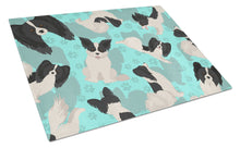 Load image into Gallery viewer, Black and Whtie Papillon Glass Cutting Boards – Durable, Decorative Kitchen Art Large