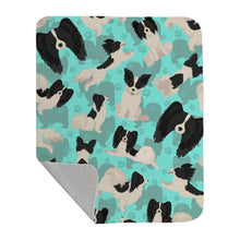 Load image into Gallery viewer, Black and Whtie Papillon Quilted Blanket 50x60