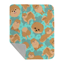 Load image into Gallery viewer, Orange Pomeranian Quilted Blanket 50x60