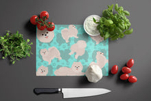 Load image into Gallery viewer, White Pomeranian Glass Cutting Boards – Durable, Decorative Kitchen Art Large