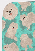 Load image into Gallery viewer, White Pomeranian Quilted Blanket 50x60