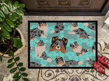 Load image into Gallery viewer, Blue Merle Sheltie Doormat - 24x36 Decorative Floor Mat – Indoor/Outdoor Rug with Artistic Flair