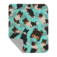 Load image into Gallery viewer, Tricolor Sheltie Quilted Blanket 50x60