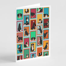 Load image into Gallery viewer, Lots of Bernese Mountain Dog Greeting Cards -  Blank Note Cards – 8-Pack of Artist-Designed Cards with Envelopes