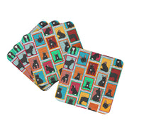 Load image into Gallery viewer, Lots of Black French Bulldog Foam Coaster