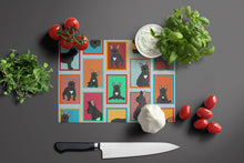 Load image into Gallery viewer, Lots of Black French Bulldog Glass Cutting Boards – Durable, Decorative Kitchen Art Large