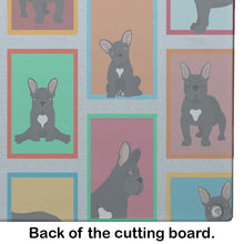 Load image into Gallery viewer, Lots of Black French Bulldog Glass Cutting Boards – Durable, Decorative Kitchen Art Large