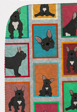 Load image into Gallery viewer, Lots of Black French Bulldog Quilted Blanket 50x60
