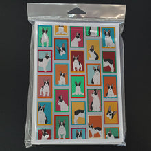 Load image into Gallery viewer, Lots of Black and White French Bulldog Greeting Cards -  Blank Note Cards – 8-Pack of Artist-Designed Cards with Envelopes