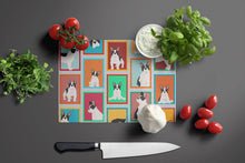 Load image into Gallery viewer, Lots of Black and White French Bulldog Glass Cutting Boards – Durable, Decorative Kitchen Art Large