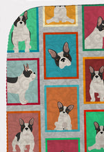 Load image into Gallery viewer, Lots of Black and White French Bulldog Quilted Blanket 50x60