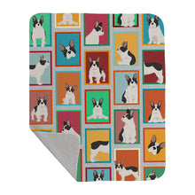 Load image into Gallery viewer, Lots of Black and White French Bulldog Quilted Blanket 50x60