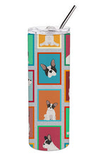Load image into Gallery viewer, Lots of Black and White French Bulldog Stainless Steel 20 oz Skinny Tumbler