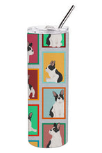 Load image into Gallery viewer, Lots of Black and White French Bulldog Stainless Steel 20 oz Skinny Tumbler