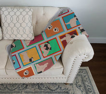 Load image into Gallery viewer, Lots of Fawn Pug Quilted Blanket 50x60