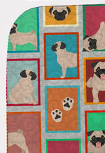 Load image into Gallery viewer, Lots of Fawn Pug Quilted Blanket 50x60