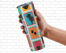 Load image into Gallery viewer, Lots of Black Pug Stainless Steel 20 oz Skinny Tumbler