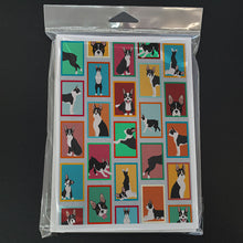 Load image into Gallery viewer, Lots of Boston Terrier Greeting Cards -  Blank Note Cards – 8-Pack of Artist-Designed Cards with Envelopes