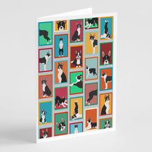 Load image into Gallery viewer, Lots of Boston Terrier Greeting Cards -  Blank Note Cards – 8-Pack of Artist-Designed Cards with Envelopes