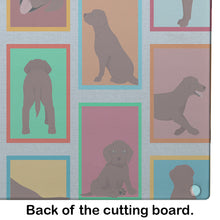 Load image into Gallery viewer, Lots of Chocolate Labrador Retriever Glass Cutting Boards – Durable, Decorative Kitchen Art Large