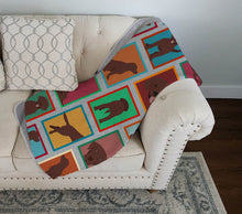 Load image into Gallery viewer, Lots of Chocolate Labrador Retriever Quilted Blanket 50x60