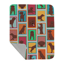 Load image into Gallery viewer, Lots of Chocolate Labrador Retriever Quilted Blanket 50x60