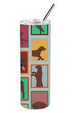 Load image into Gallery viewer, Lots of Chocolate Labrador Retriever Stainless Steel 20 oz Skinny Tumbler