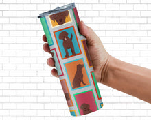Load image into Gallery viewer, Lots of Chocolate Labrador Retriever Stainless Steel 20 oz Skinny Tumbler