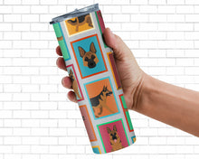 Load image into Gallery viewer, Lots of German Shepherd Stainless Steel 20 oz Skinny Tumbler