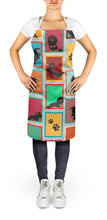 Load image into Gallery viewer, Lots of Longhaired Black Tan Dachshund Apron – Artist-Designed Kitchen, BBQ &amp; Craft Apron