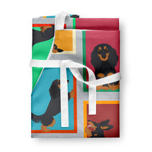 Load image into Gallery viewer, Lots of Longhaired Black Tan Dachshund Apron – Artist-Designed Kitchen, BBQ &amp; Craft Apron