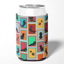 Load image into Gallery viewer, Lots of Longhaired Black Tan Dachshund Can or Bottle Hugger