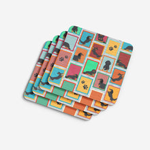 Load image into Gallery viewer, Lots of Longhaired Black Tan Dachshund Foam Coaster