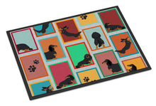 Load image into Gallery viewer, Lots of Longhaired Black Tan Dachshund Doormat - 24x36 Decorative Floor Mat – Indoor/Outdoor Rug with Artistic Flair