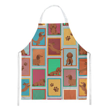 Load image into Gallery viewer, Lots of Longhaired Red Dachshund Apron – Artist-Designed Kitchen, BBQ &amp; Craft Apron