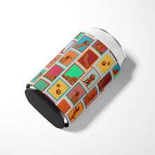 Load image into Gallery viewer, Lots of Longhaired Red Dachshund Can or Bottle Hugger