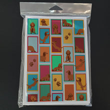 Load image into Gallery viewer, Lots of Longhaired Red Dachshund Greeting Cards -  Blank Note Cards – 8-Pack of Artist-Designed Cards with Envelopes