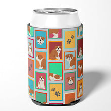 Load image into Gallery viewer, Lots of Red and White English Bulldog Can or Bottle Hugger