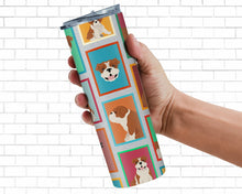 Load image into Gallery viewer, Lots of Red and White English Bulldog Stainless Steel 20 oz Skinny Tumbler