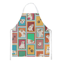 Load image into Gallery viewer, Lots of Piebald English Bulldog Apron – Artist-Designed Kitchen, BBQ &amp; Craft Apron